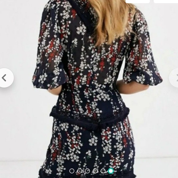 Dark Pink London Blue Flora Fringe - Picture 2 of 13